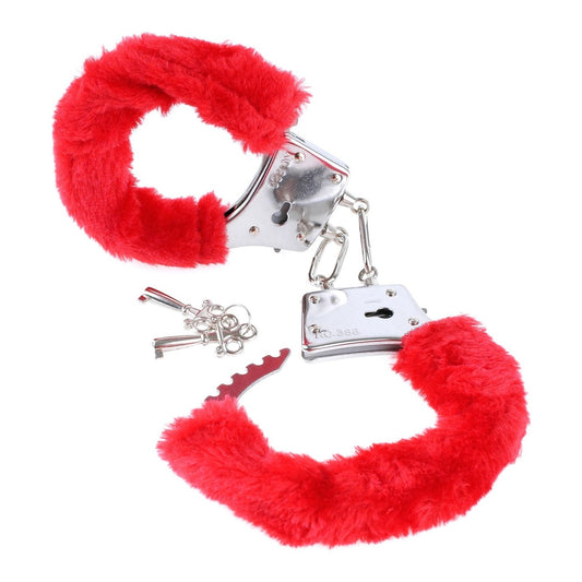 Fetish Fantasy Series Beginner's Furry Cuffs - Red PD3800-15