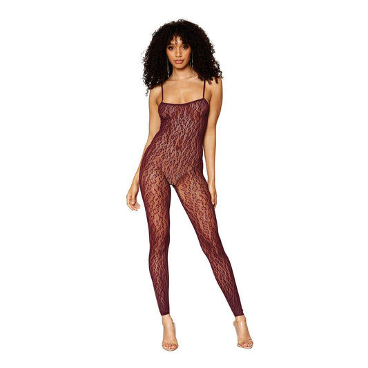 Catsuit Bodystocking and Shrug - One Size -  Burgundy DG-0417BUROS