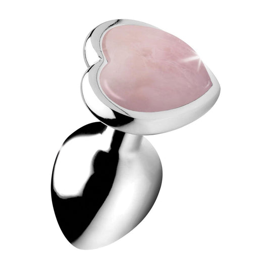 Rose Quartz Heart Anal Plug -Medium BTYS-AG751-MED