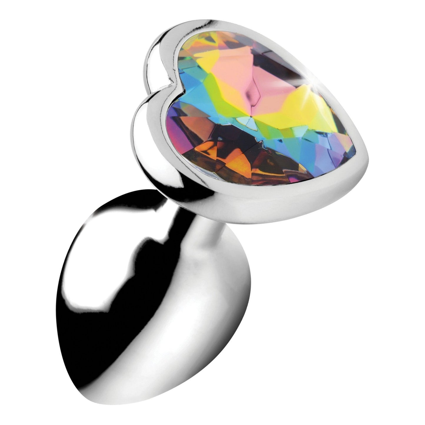 Rainbow Prism Heart Anal Plug - Small BTYS-AG374-SML