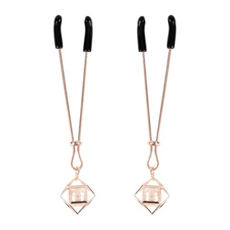 Brat Pearl Nipple Clips - Rose Gold SS09845