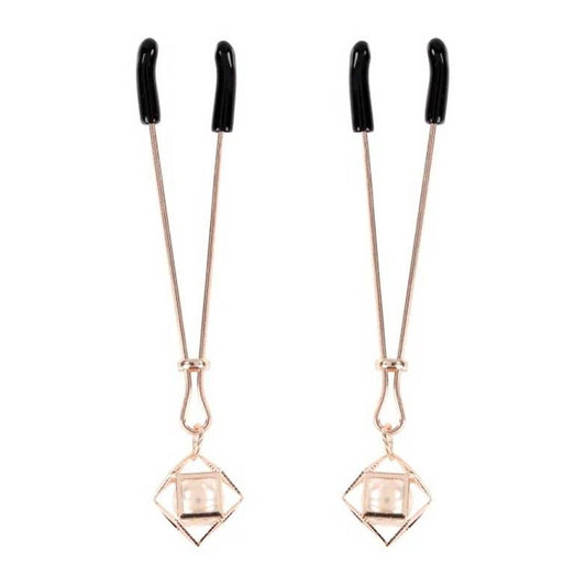 Brat Pearl Nipple Clips - Rose Gold SS09845